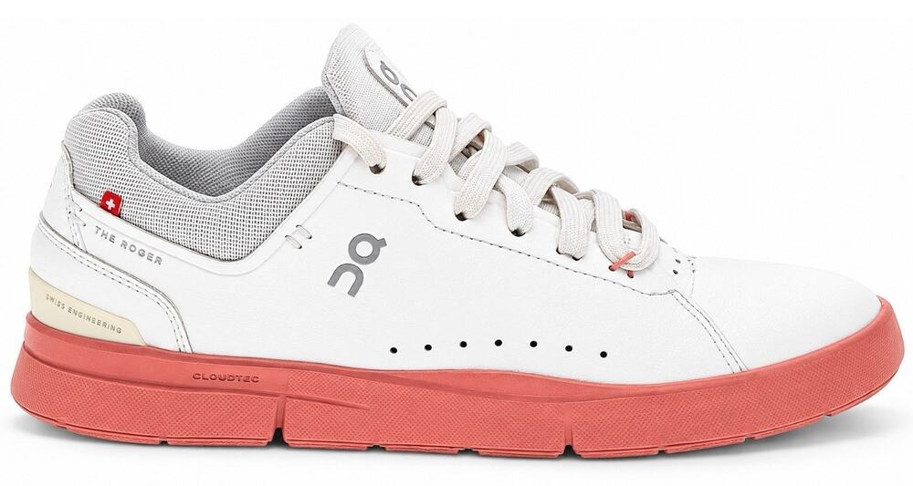 On The Roger Women’s 6.5 White Coral CloudTec Tennis Lifestyle Walking Sneakers